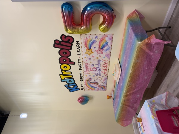 KidTropolis Milestone Photo Backdrop